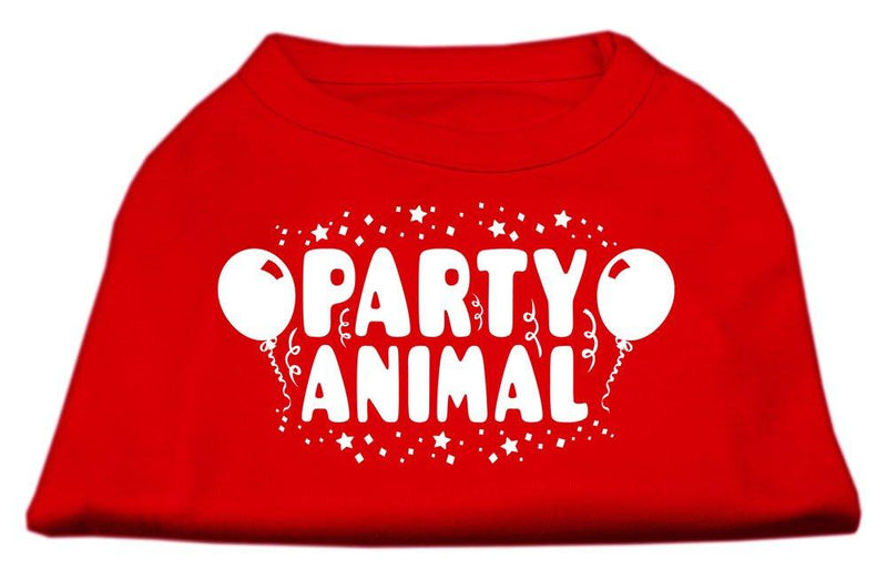 [Australia] - Mirage Pet Products Party Animal Screen Print Shirt Red Lg (14) 