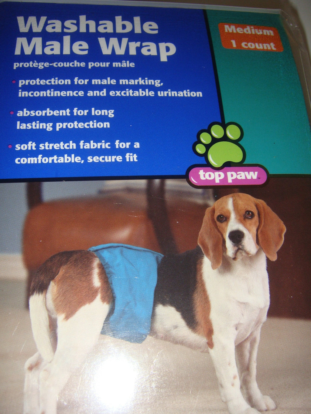 [Australia] - Male Wrap - Washable for Medium Dogs / Fits 15-45 lbs. / waist 13-21 in 