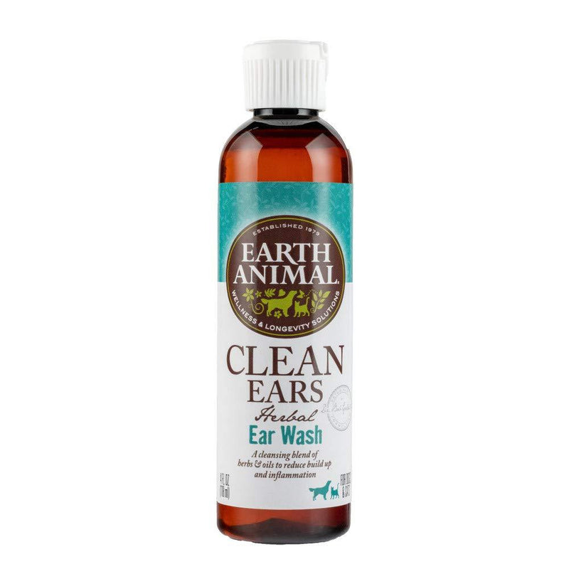 Earth Animal Herbal Topical Remedies Clean Ears Ear Wash for Dogs & Cats, 4 oz. Bottle - PawsPlanet Australia