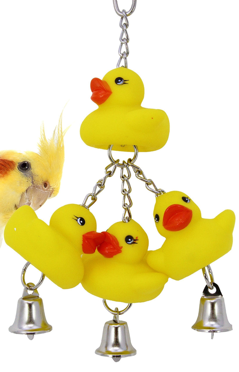 [Australia] - Bonka Bird Toys Angel Shred Ducky Plucker Ringer Triple Toy Parrot Cage Craft Cages Cockatiels Lovebirds Budgies Parrots Parakeet Conure Ducky Ringer 