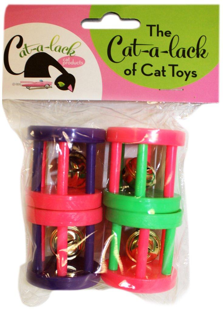 [Australia] - Cat-A-Lack 4-Piece Rolling Bell Cage Balls for Pets 