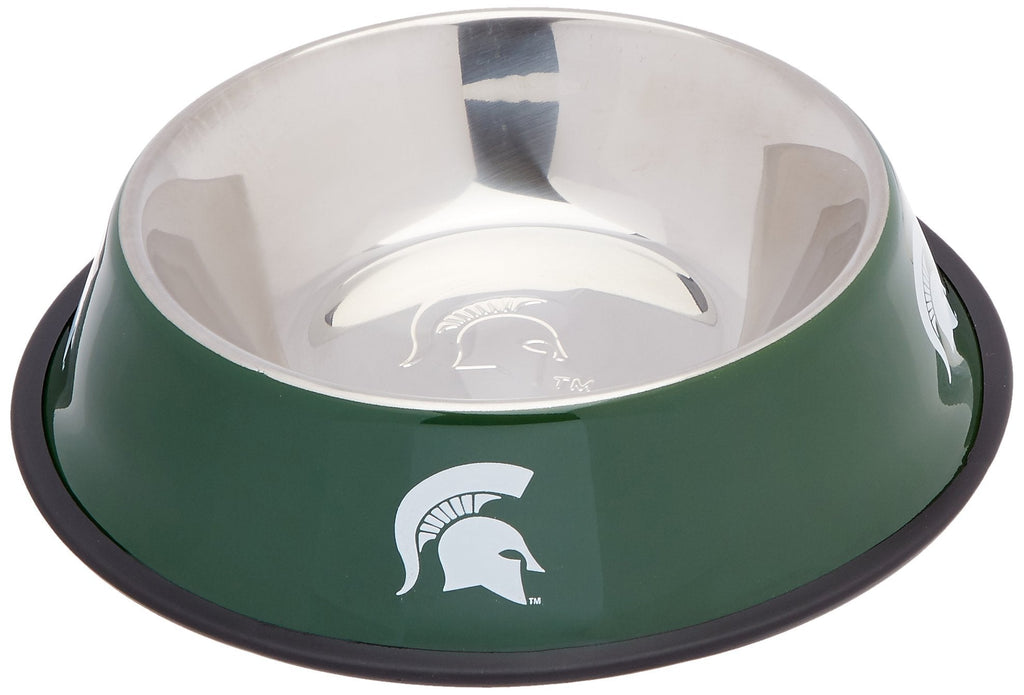 Pet Goods NCAA Michigan State Spartans Stainless Steel Bowl - PawsPlanet Australia