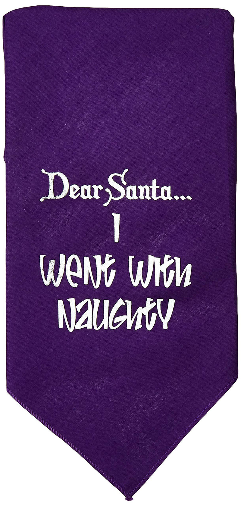 [Australia] - Mirage Pet Products Went with Naughty Screen Print Bandana for Pets Purple Large 