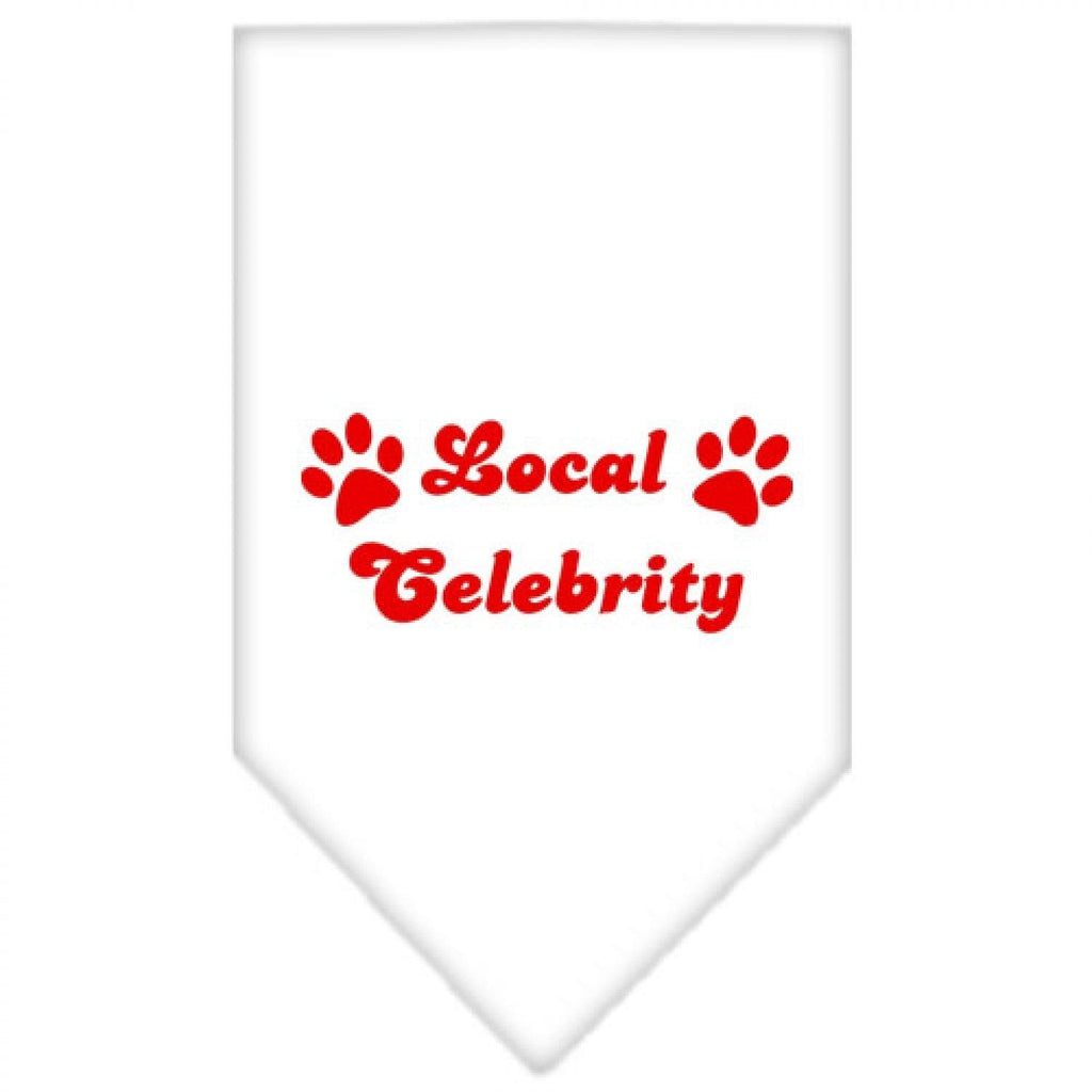 [Australia] - Local Celebrity Screen Print Dog Bandanas Large White 