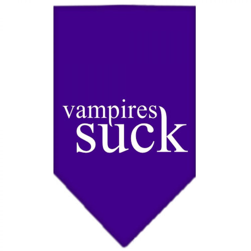 [Australia] - Vampires Suck Screen Print Dog Bandanas Small Purple 