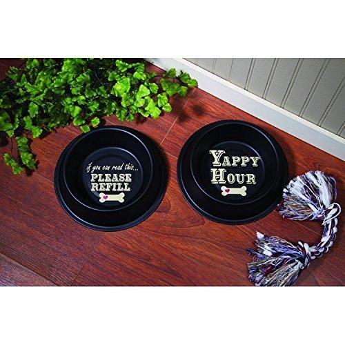 [Australia] - Yappy Hour & Please Refill Set of 2 Metal Dog Bowls 