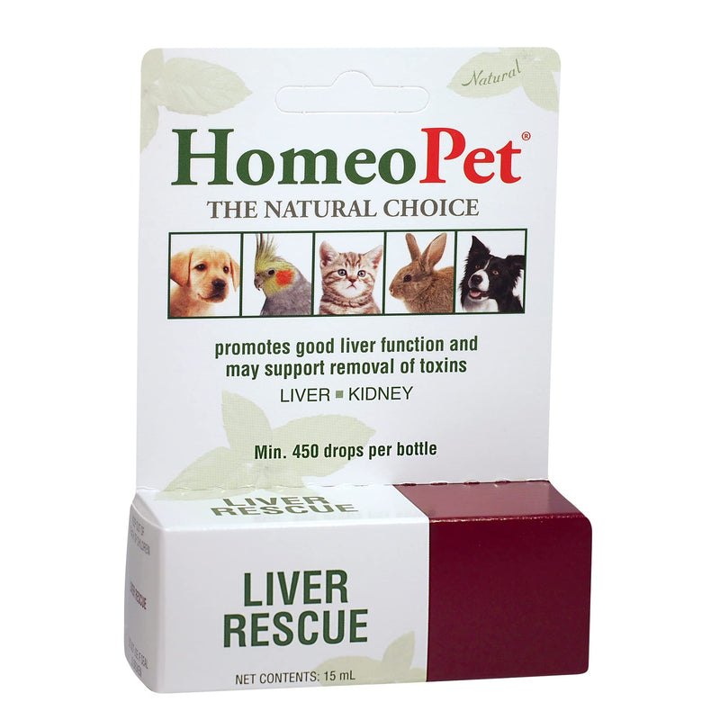 HomeoPet Liver Rescue, Natural Liver Support for Pets, 15 Milliliters - PawsPlanet Australia
