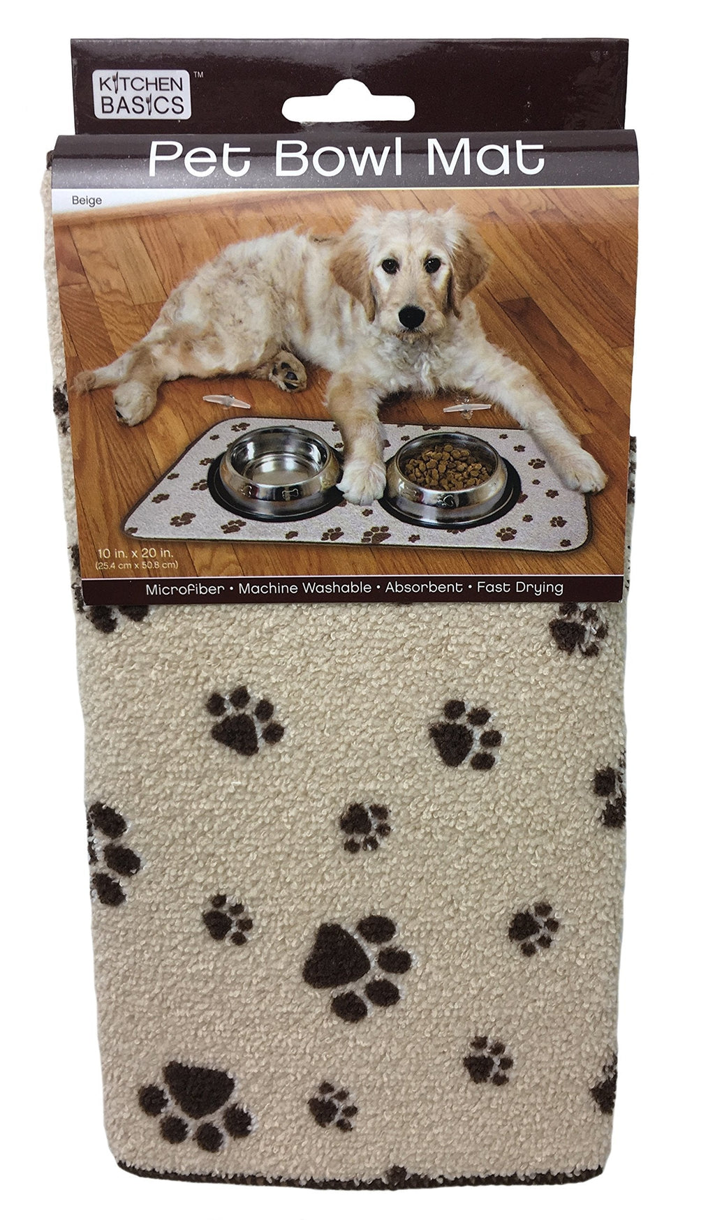 [Australia] - Kitchen Basics Pet Bowl Mat Taupe Paws 