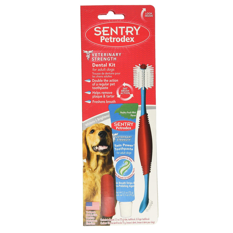 SENTRY Petrodex Dental Care Kit for Adult Dogs - PawsPlanet Australia