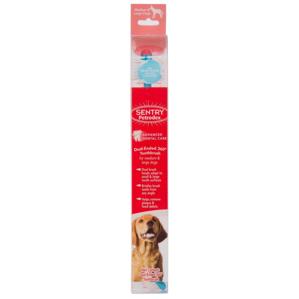 Petrodex Dual Ended 360 Toothbrush for Large Dogs - PawsPlanet Australia