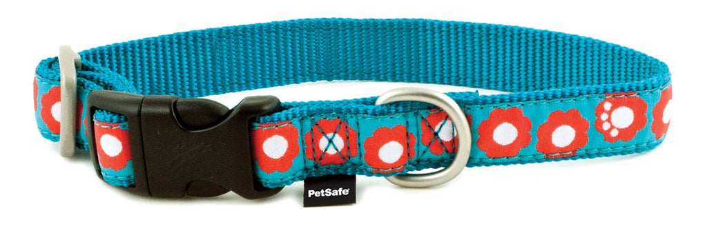 [Australia] - PetSafe Fido Finery Quick Snap 1/2-Inch Pet Collar s Teal My Heart 