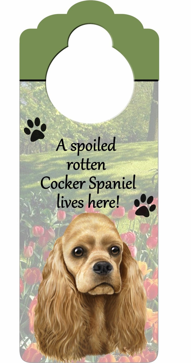 [Australia] - E&S Pets Cocker Spaniel Pet Doorknob Note Buff 