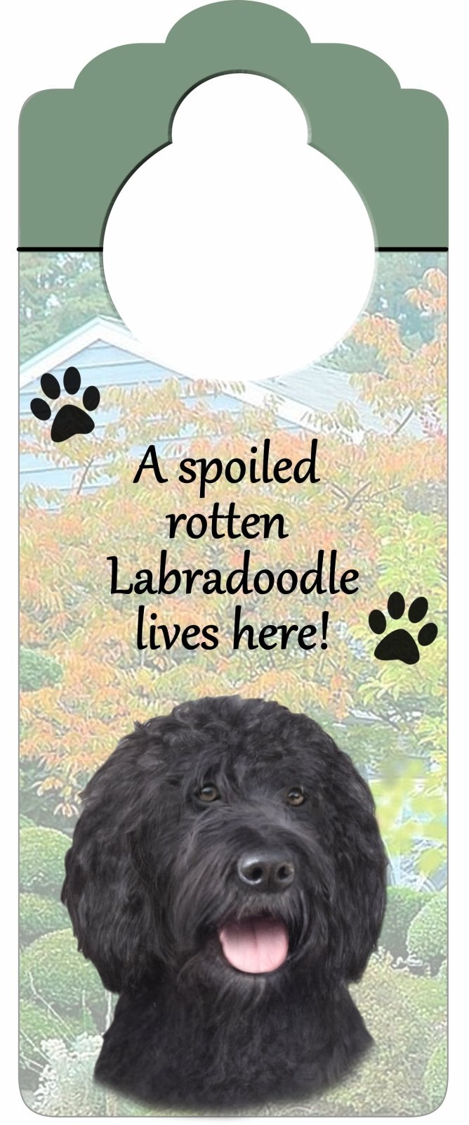 [Australia] - E&S Pets Labra Doodle Pet Doorknob Note Black 