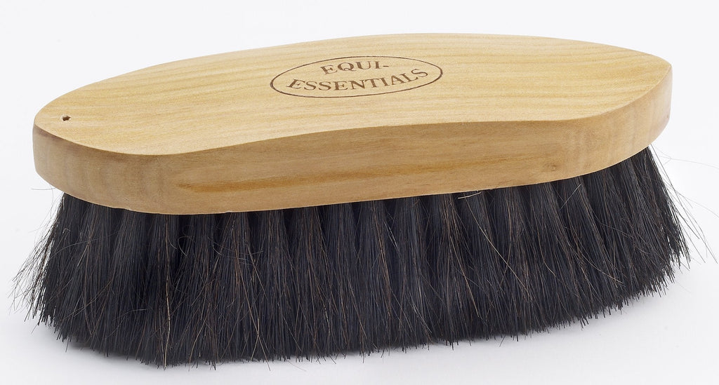 Equi-Essentials Wood Backed Horsehair Dandy Brush - Size:Large 8" Color:Natural - PawsPlanet Australia