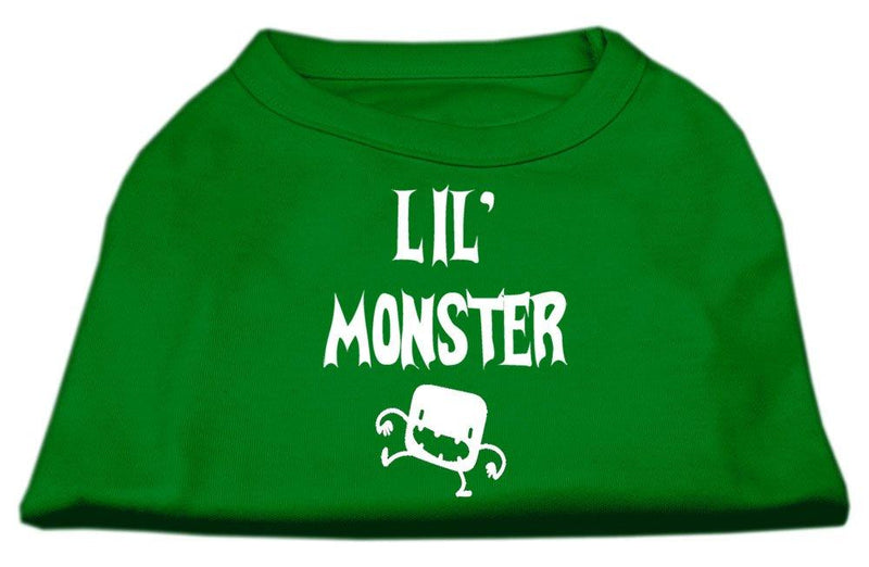 [Australia] - Mirage Pet Products Lil Monster Screen Print Shirts Emerald Green Sm (10) 