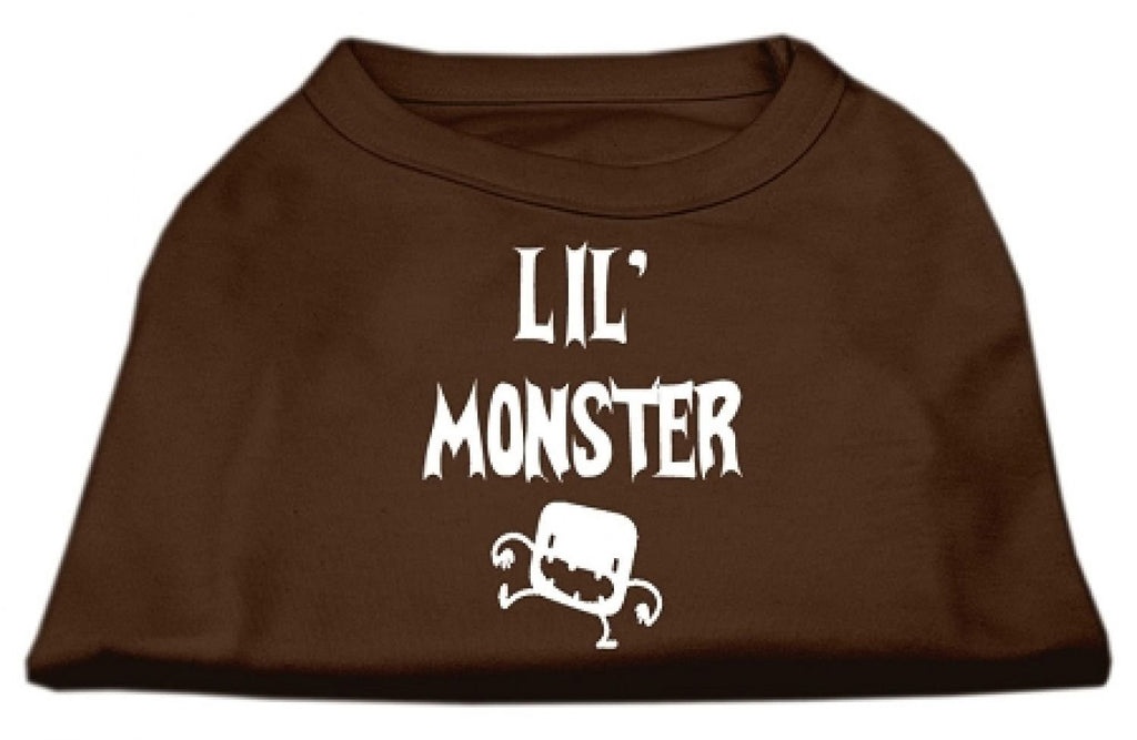 [Australia] - Mirage Pet Products Lil Monster Screen Print Shirts Brown Med (12) Not Applicable 