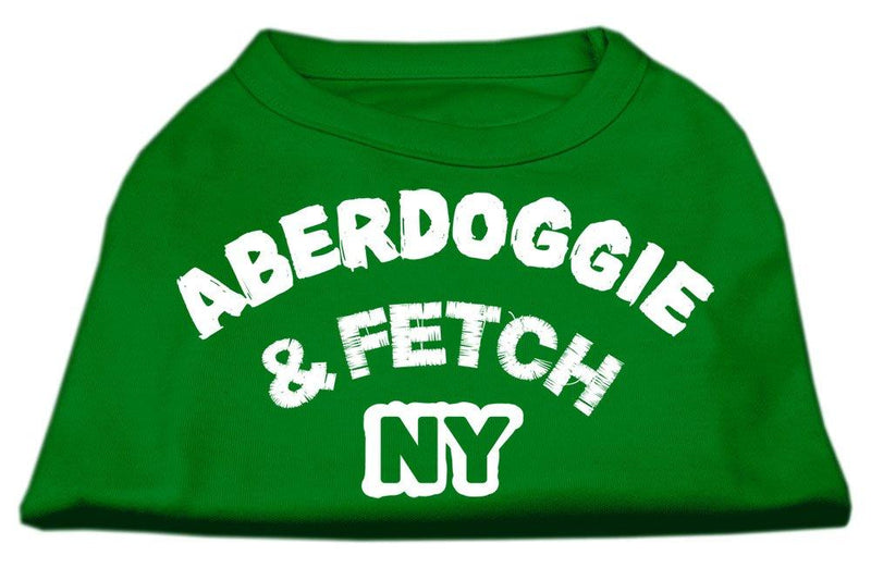 [Australia] - Mirage Pet Products 20-Inch Aberdoggie New York Screenprint Shirts, 3X-Large Emerald Green 