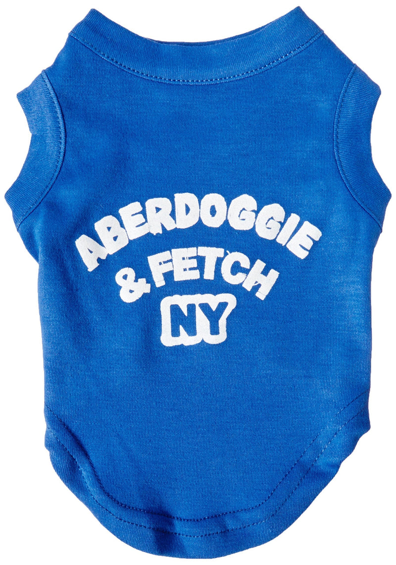 [Australia] - Mirage Pet Products 10-Inch Aberdoggie NY Screenprint Shirts, Small, Blue 