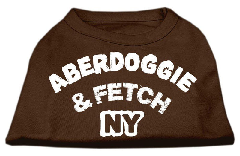 [Australia] - Mirage Pet Products 16-Inch Aberdoggie NY Screenprint Shirts, X-Large, Brown 