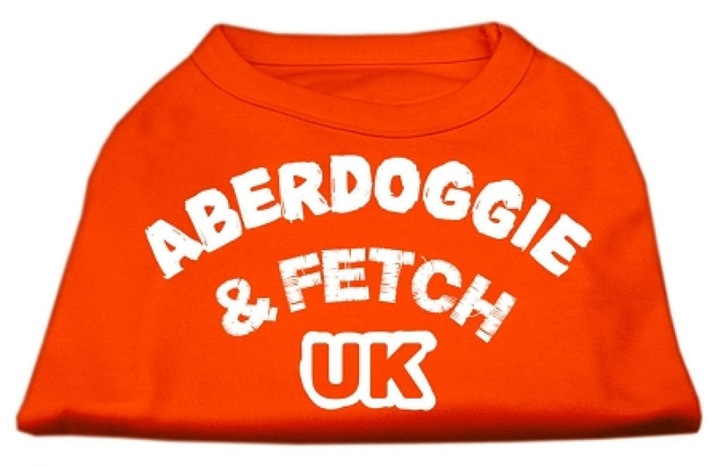 [Australia] - Mirage Pet Products 10-Inch Aberdoggie UK Screenprint Shirts, Small, Orange 