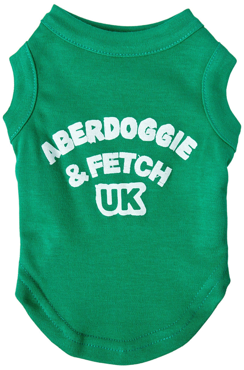 [Australia] - Mirage Pet Products 10-Inch Aberdoggie UK Screenprint Shirts, Small, Emerald Green 