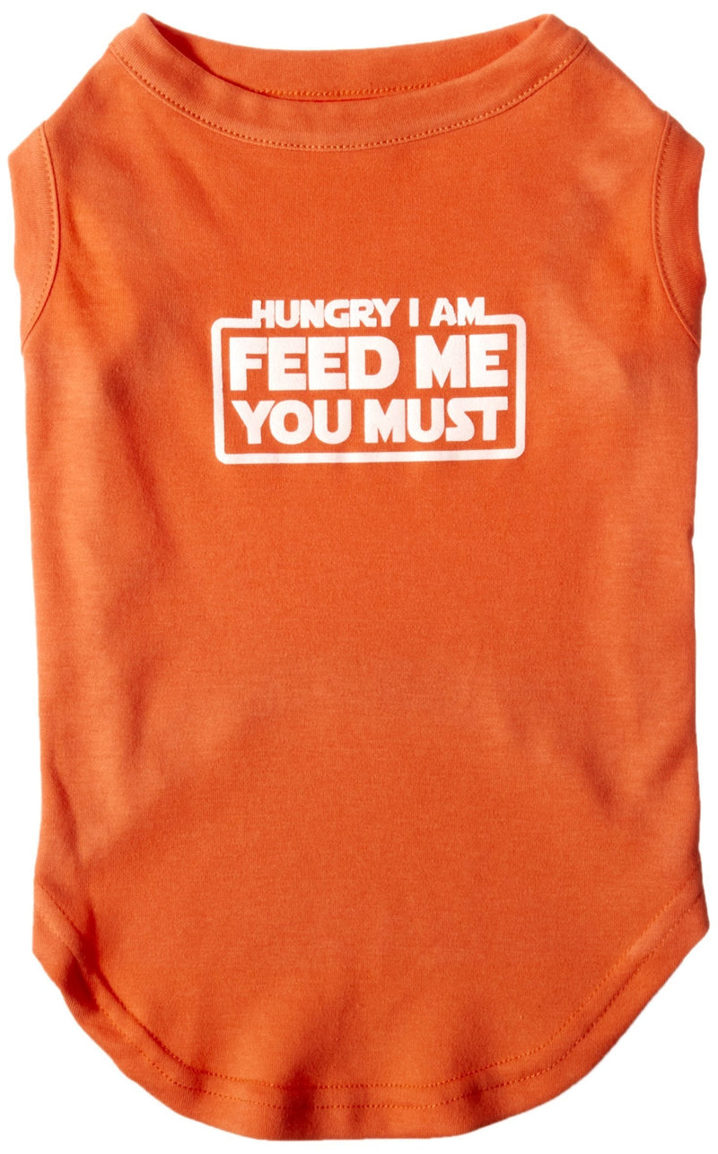 Mirage Pet Products Hungry I Am Screen Print Shirt Orange XL (16) - PawsPlanet Australia