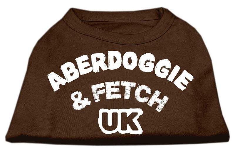 [Australia] - Mirage Pet Products 16-Inch Aberdoggie UK Screenprint Shirts, X-Large, Brown 