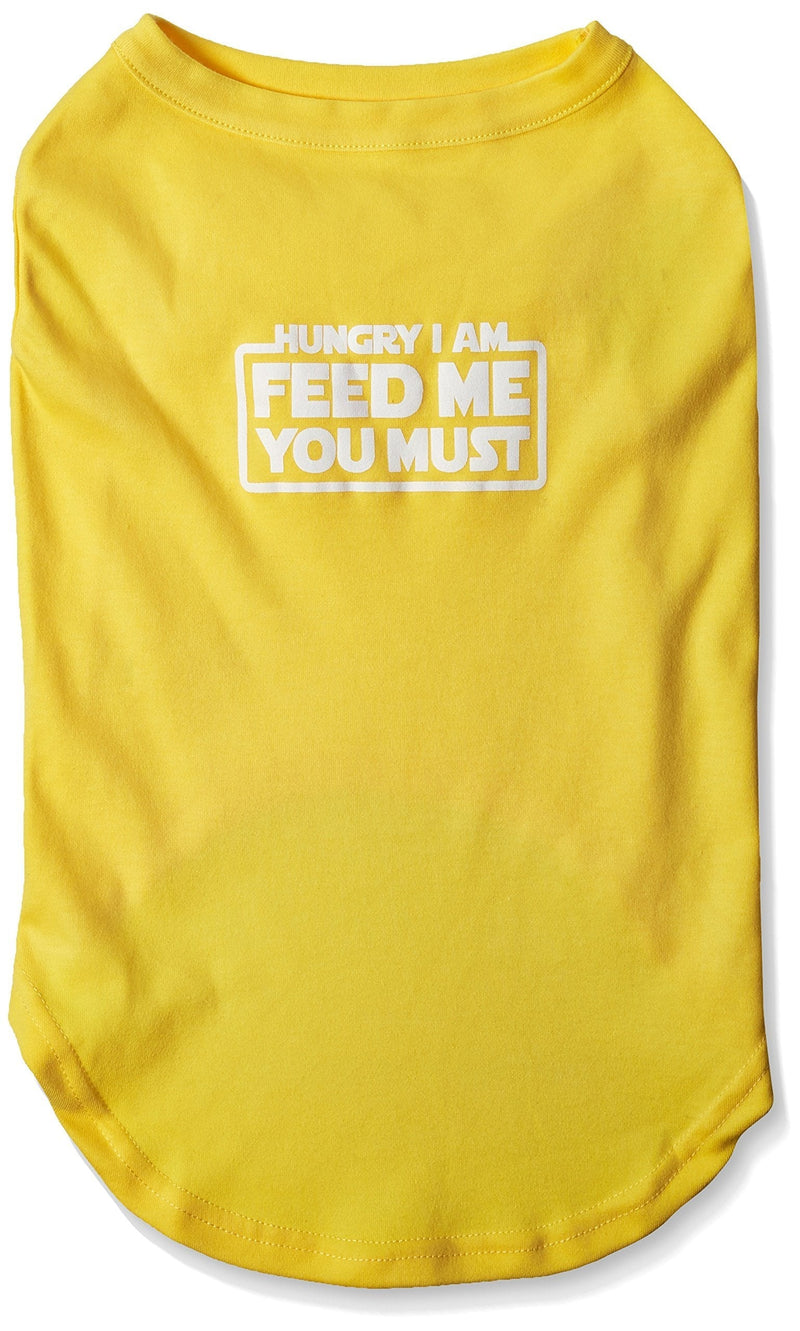 [Australia] - Mirage Pet Products Hungry I Am Screen Print Shirt Yellow XXL (18) 