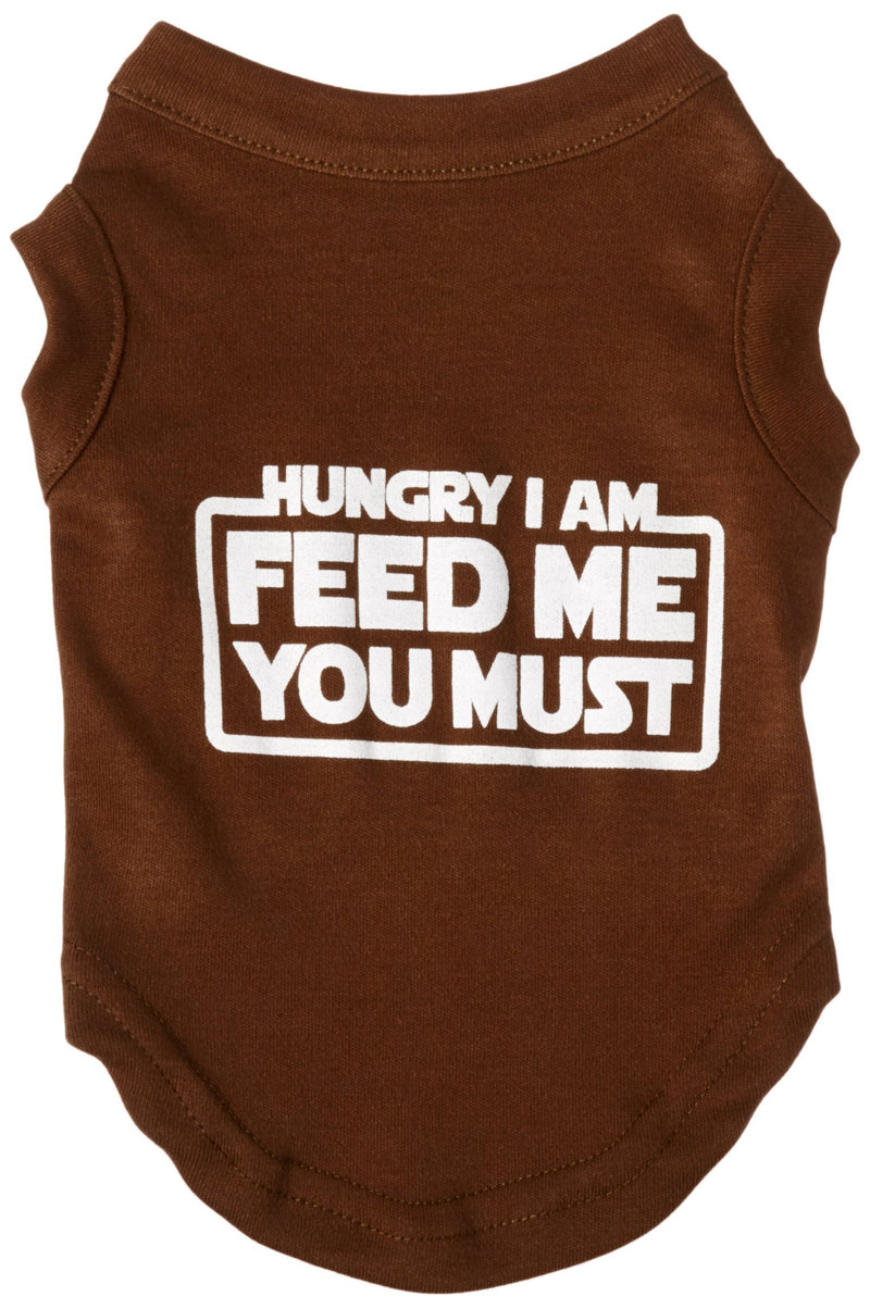 Mirage Pet Products Hungry I Am Screen Print Shirt Brown Sm (10) - PawsPlanet Australia