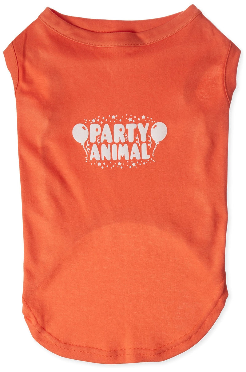 [Australia] - Mirage Pet Products Party Animal Screen Print Shirt Orange XXL (18) 