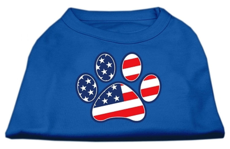 [Australia] - Mirage Pet Products Patriotic Paw Screen Print Shirts Blue XS (8) 