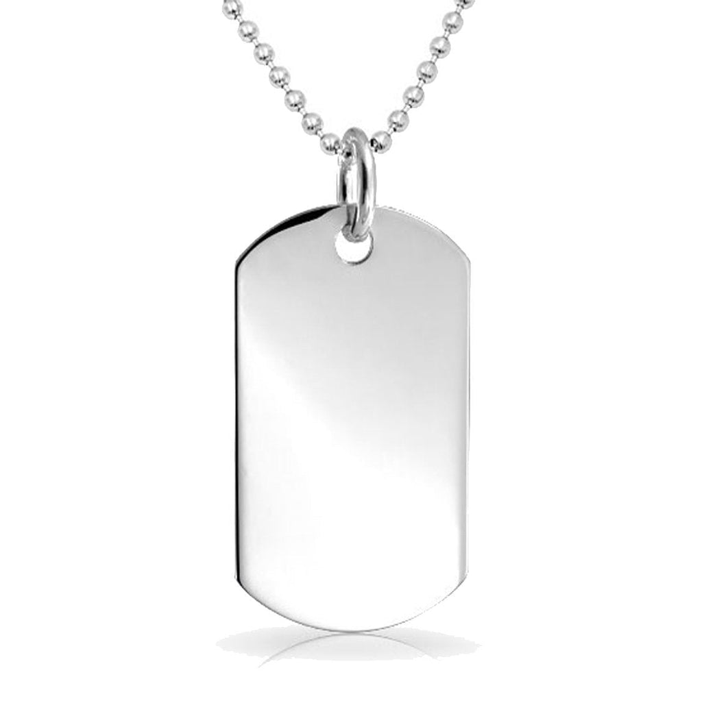 [Australia] - Free Engraving - Stainless Steel Dog Tag with 24" Bead Chain 