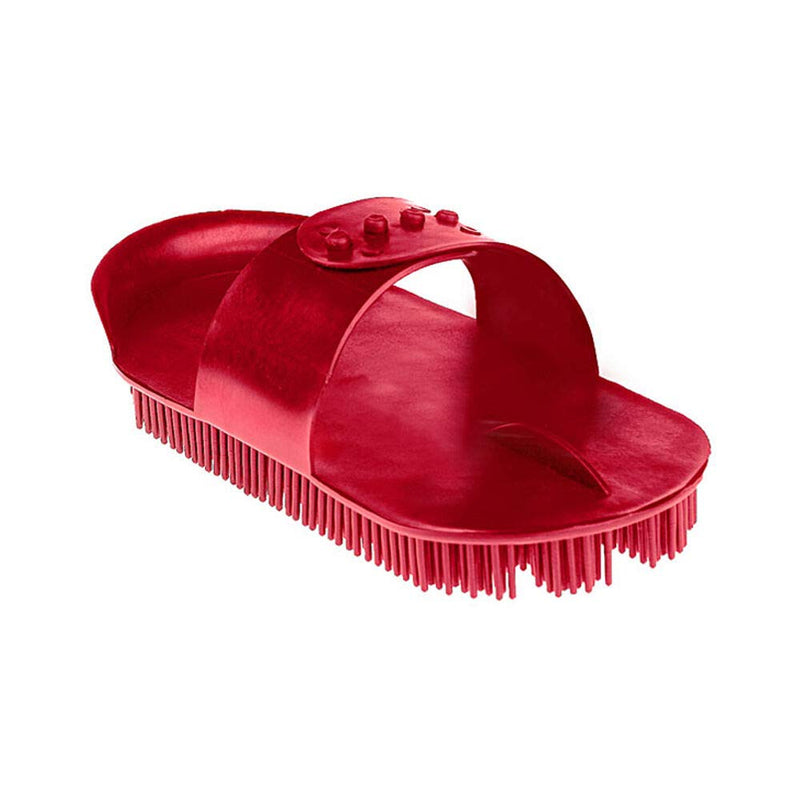 Horze Plastic Curry Comb - Red - PawsPlanet Australia