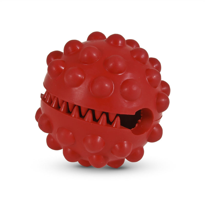 [Australia] - Petmate 30913 Dogzilla Knobby Treat Ball Pet Toy, Large, Red 