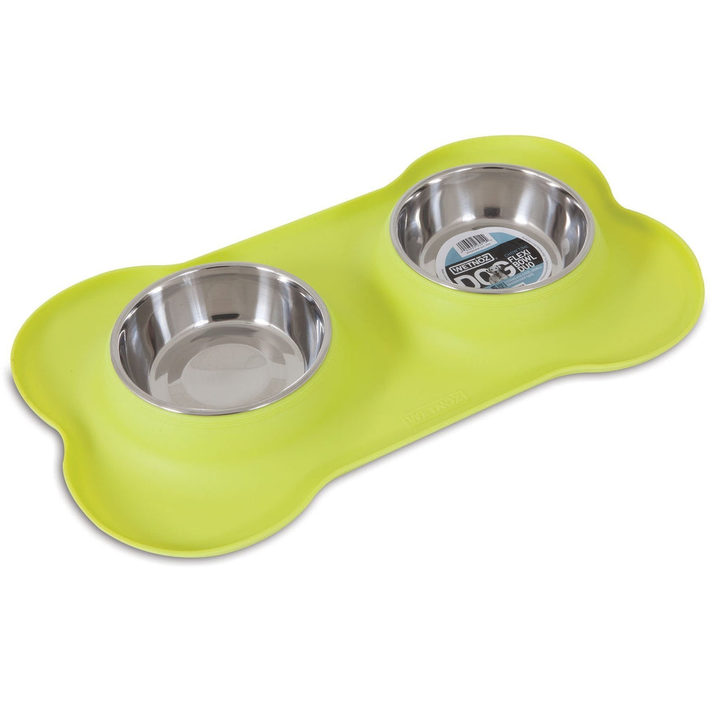 [Australia] - Wetnoz Flexi Bowl Duo for Pets PEAR 