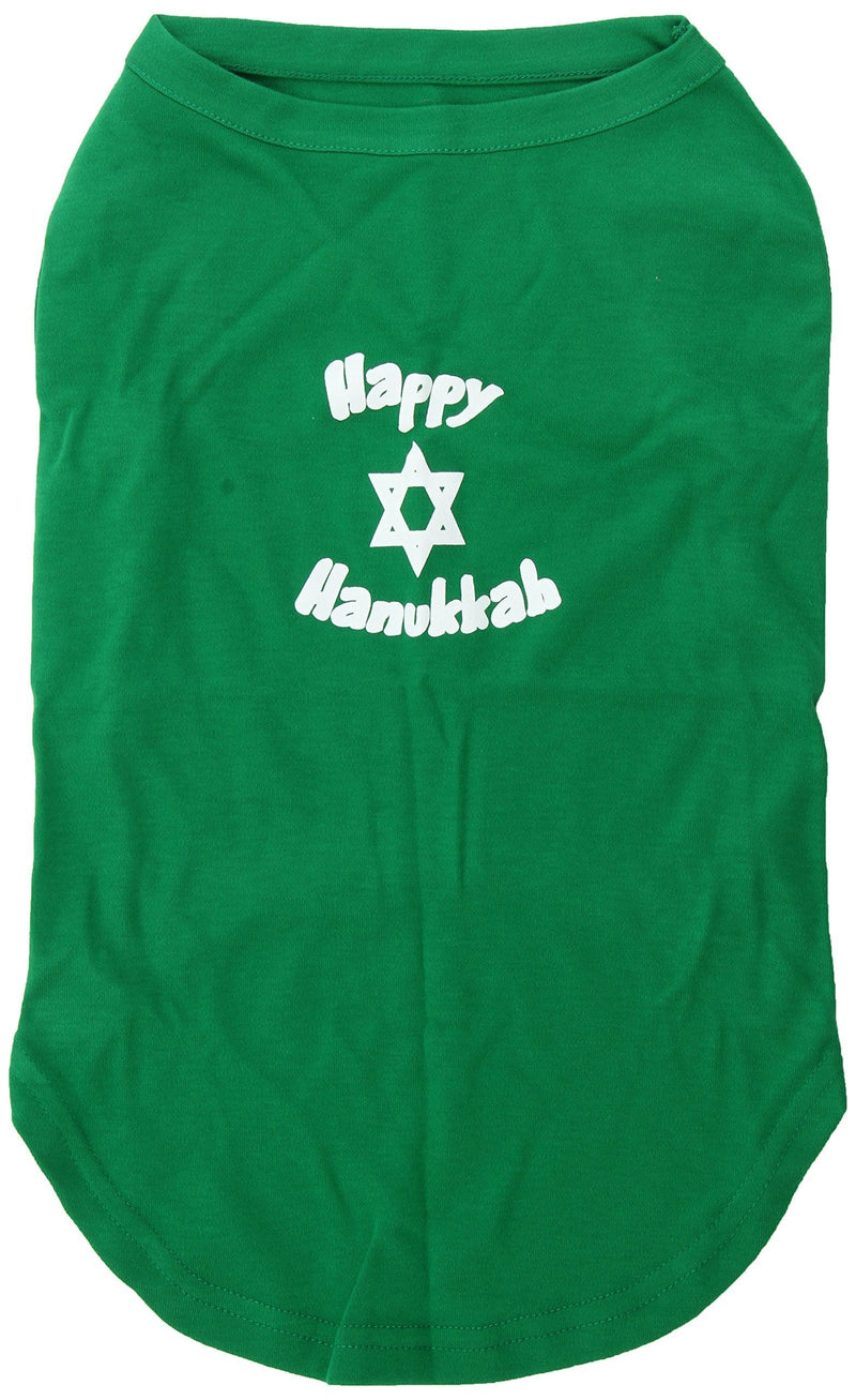 [Australia] - Mirage Pet Products 18-Inch Happy Hanukkah Screen Print Shirts for Pets, XX-Large, Emerald Green 