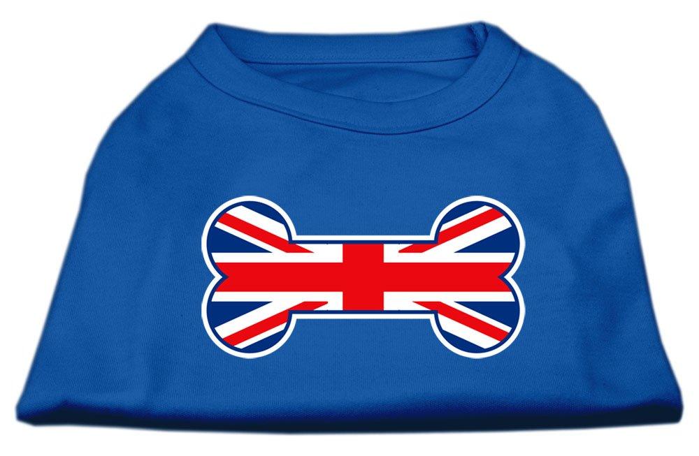 Mirage Pet Products 10-Inch Bone Shaped United Kingdom Union Jack Flag Screen Print Shirts for Pets, Small, Blue - PawsPlanet Australia