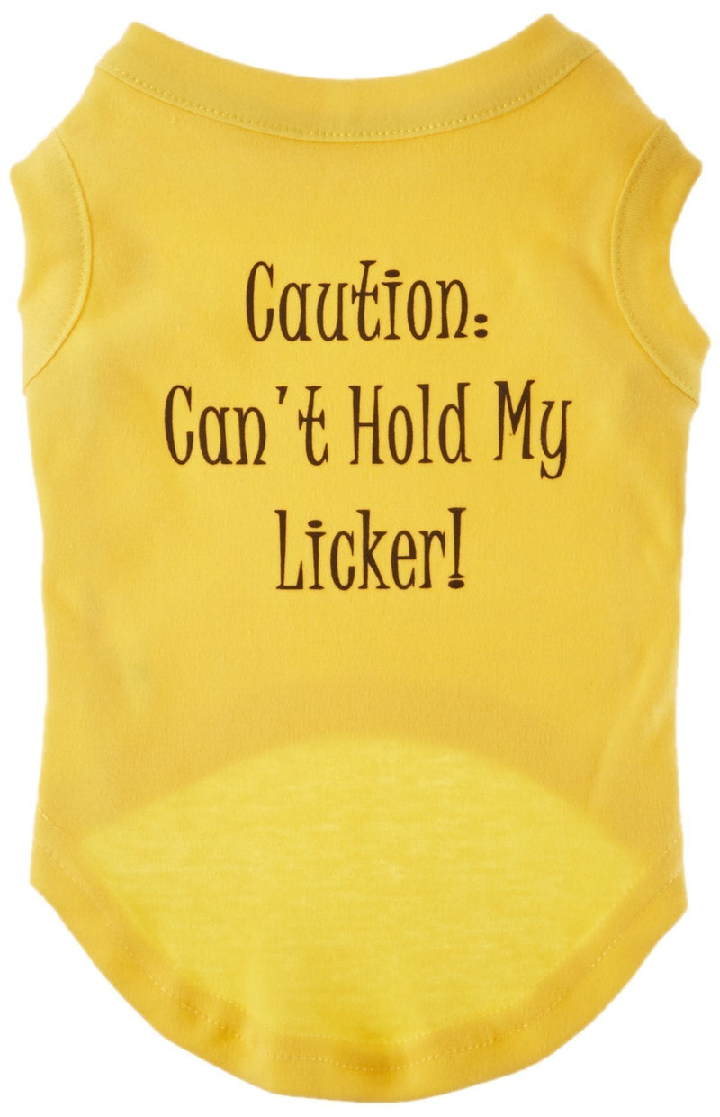 Mirage Pet Products 12-Inch Can't Hold My Licker Screen Print Shirts for Pets, Medium, Yellow - PawsPlanet Australia