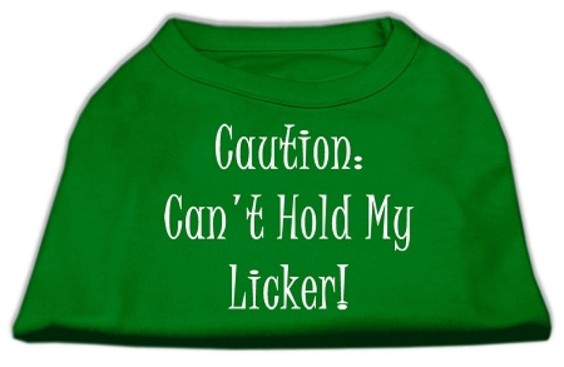 [Australia] - Mirage Pet Products 10-Inch Can't Hold My Licker Screen Print Shirts for Pets, Small, Emerald Green 