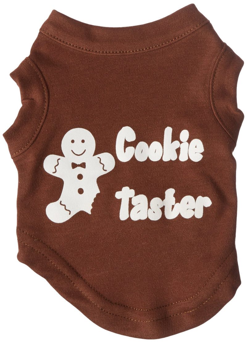 [Australia] - Mirage Pet Products 8-Inch Cookie Taster Screen Print Shirts for Pets, X-Small, Brown 