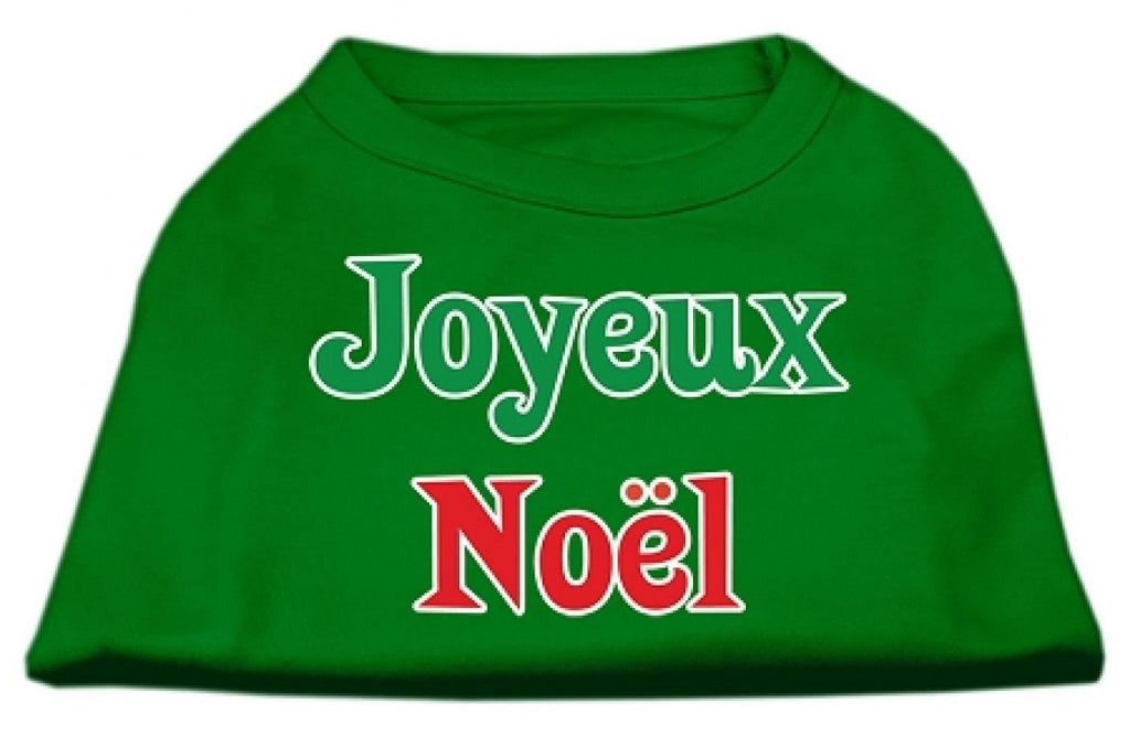 [Australia] - Mirage Pet Products 12-Inch Joyeux Noel Screen Print Shirts for Pets, Medium, Emerald Green 