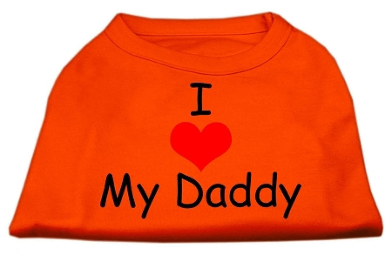 [Australia] - Mirage Pet Products 12-Inch I Love My Daddy Screen Print Shirts for Pets, Medium, Orange 