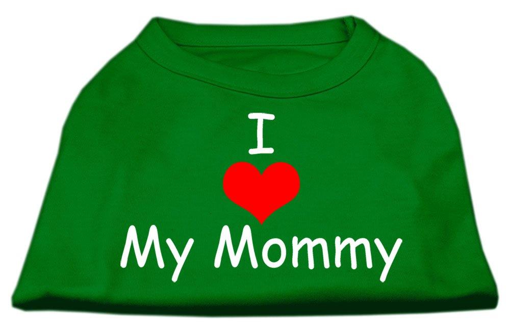 [Australia] - Mirage Pet Products 12-Inch I Love My Mommy Screen Print Shirts for Pets, Medium, Emerald Green 