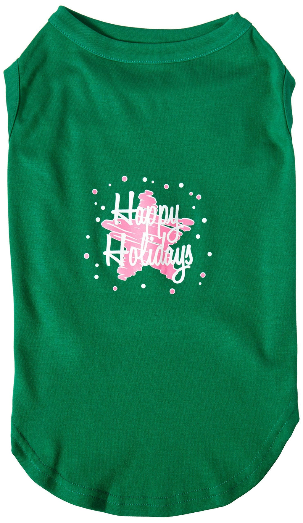 [Australia] - Mirage Pet Products 18-Inch Scribble Happy Holidays Screen Print Shirts for Pets, XX-Large, Emerald Green 