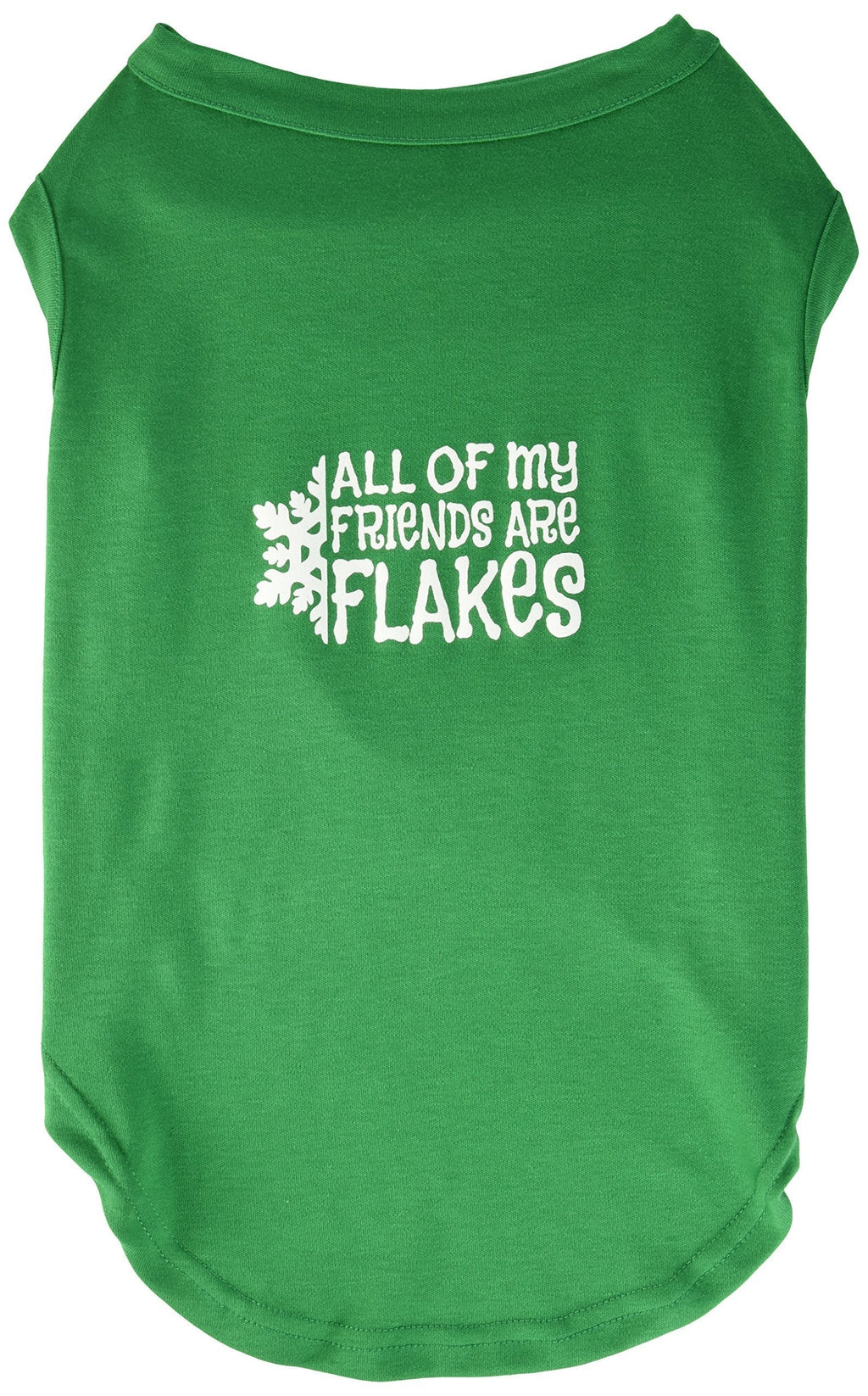 [Australia] - Mirage Pet Products 18-Inch All My Friends are Flakes Screen Print Shirts for Pets, XX-Large, Emerald Green 