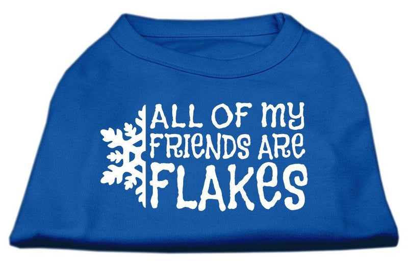 [Australia] - Mirage Pet Products 18-Inch All My Friends are Flakes Screen Print Shirts for Pets, XX-Large, Blue 