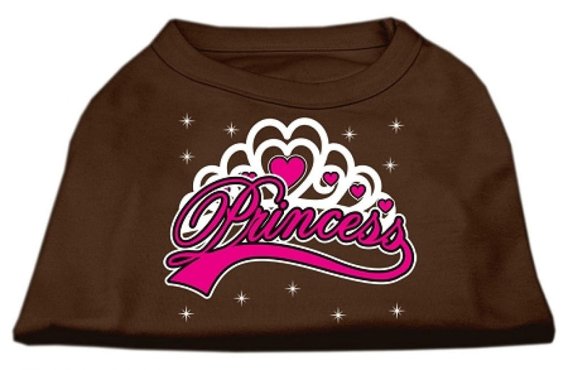 [Australia] - Mirage Pet Products 8-Inch I'm a Princess Screen Print Shirts for Pets, X-Small, Brown 