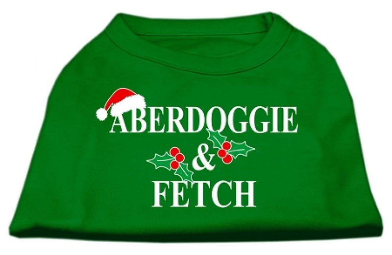 [Australia] - Mirage Pet Products 20-Inch Aberdoggie Christmas Screen Print Shirts for Pets, 3X-Large, Emerald Green 