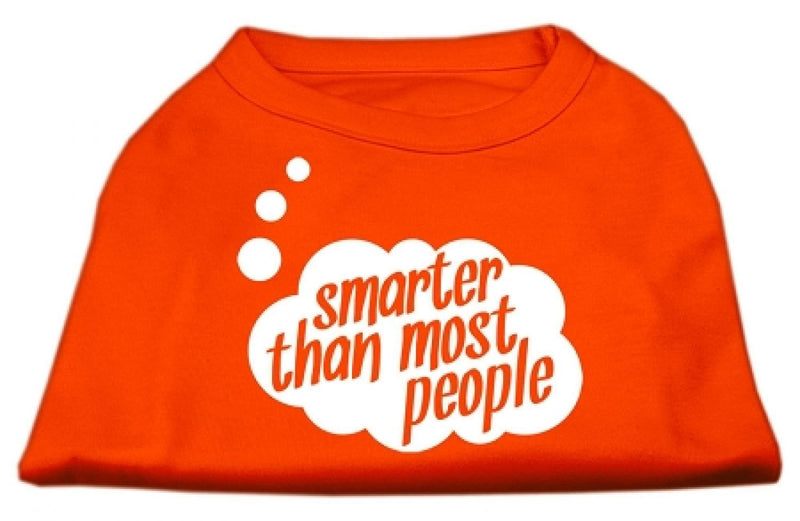 Mirage Pet Products 14-Inch Smarter Than Most People Screen Printed Dog Shirts, Large, Orange - PawsPlanet Australia