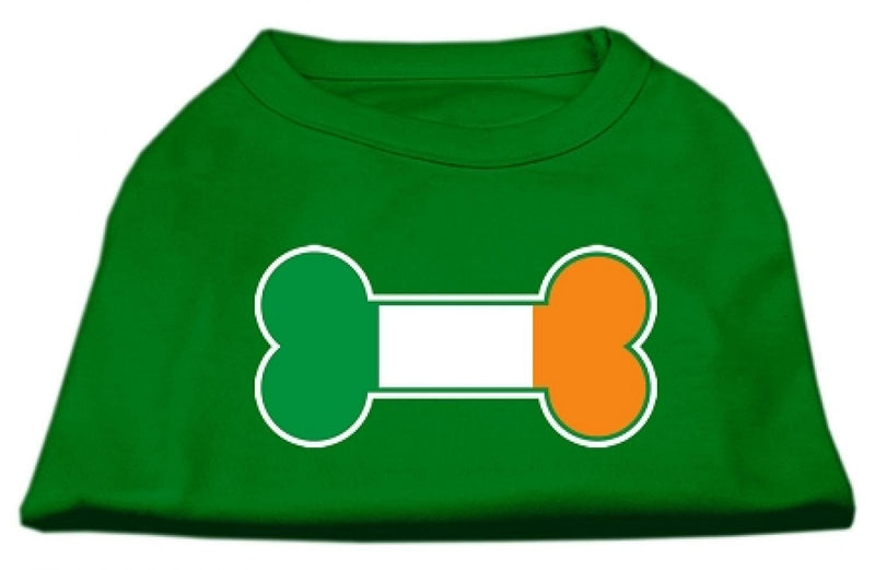[Australia] - Mirage Pet Products 12-Inch Bone Flag Ireland Screen Print Shirt for Pets, Medium, Emerald Green 